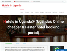 Tablet Screenshot of hotelsinuganda.com